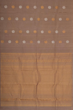 Collection of Kanchipattu Creamy Brown Brocade Saree in a gallery layout