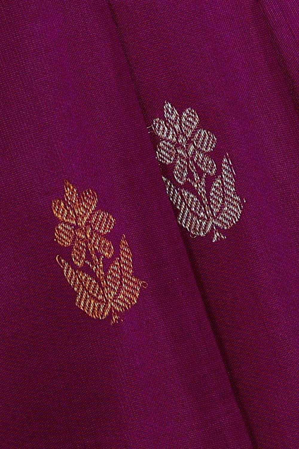 Collection of Kanchipattu Magenta Purple Brocade Saree in a gallery layout