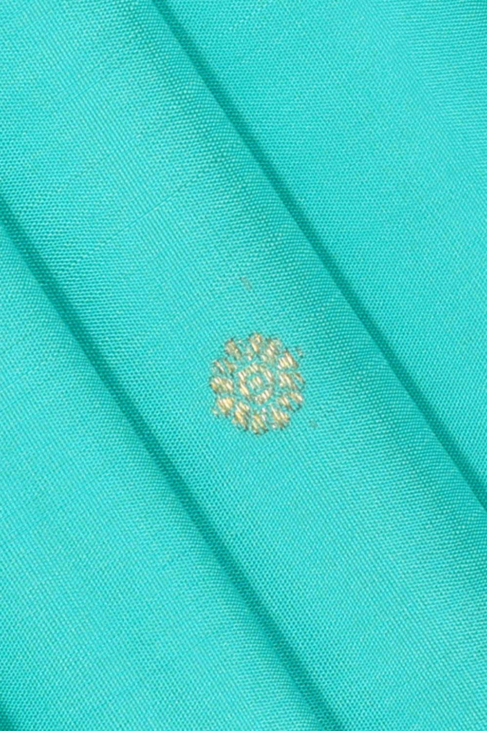 Collection of Kanchipattu Aqua Blue Brocade Saree in a gallery layout