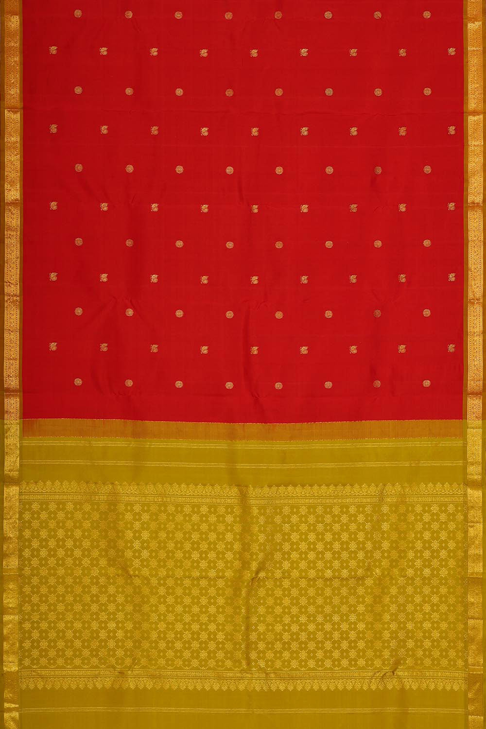 Collection of Kanchipattu Red Brocade Saree in a gallery layout