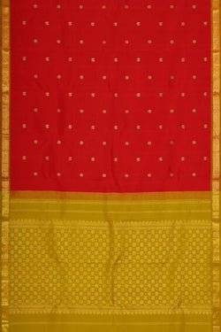 Collection of Kanchipattu Red Brocade Saree in a gallery layout