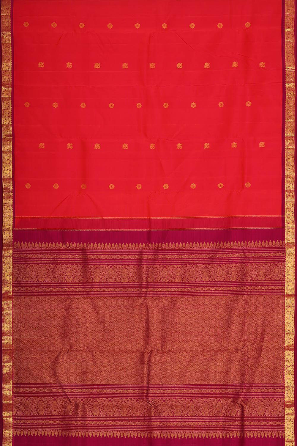 Collection of Kanchipattu Pinkish Red Brocade Saree in a gallery layout