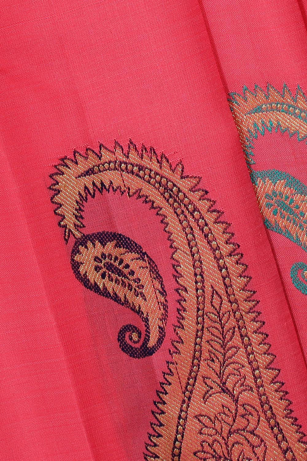 Collection of Kanchipattu Light Red Brocade Saree in a gallery layout