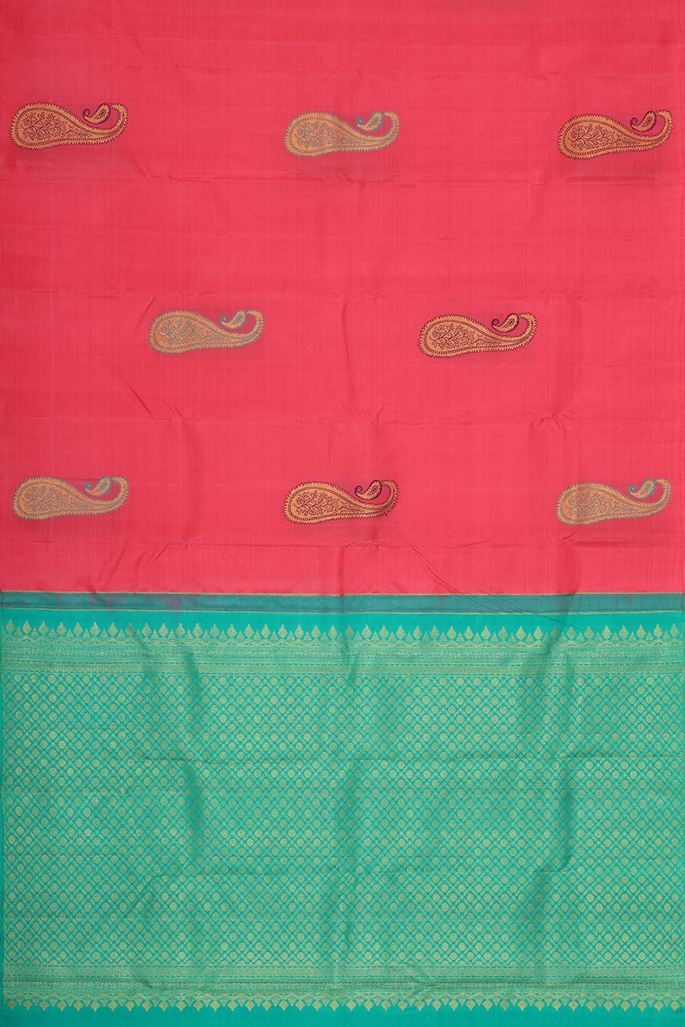 Collection of Kanchipattu Light Red Brocade Saree in a gallery layout