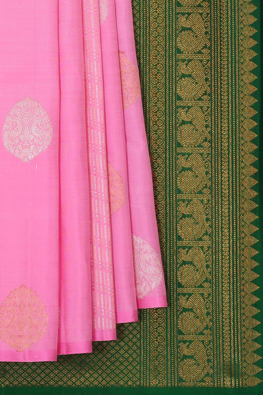 Collection of Kanchipattu Pink Brocade Saree in a gallery layout