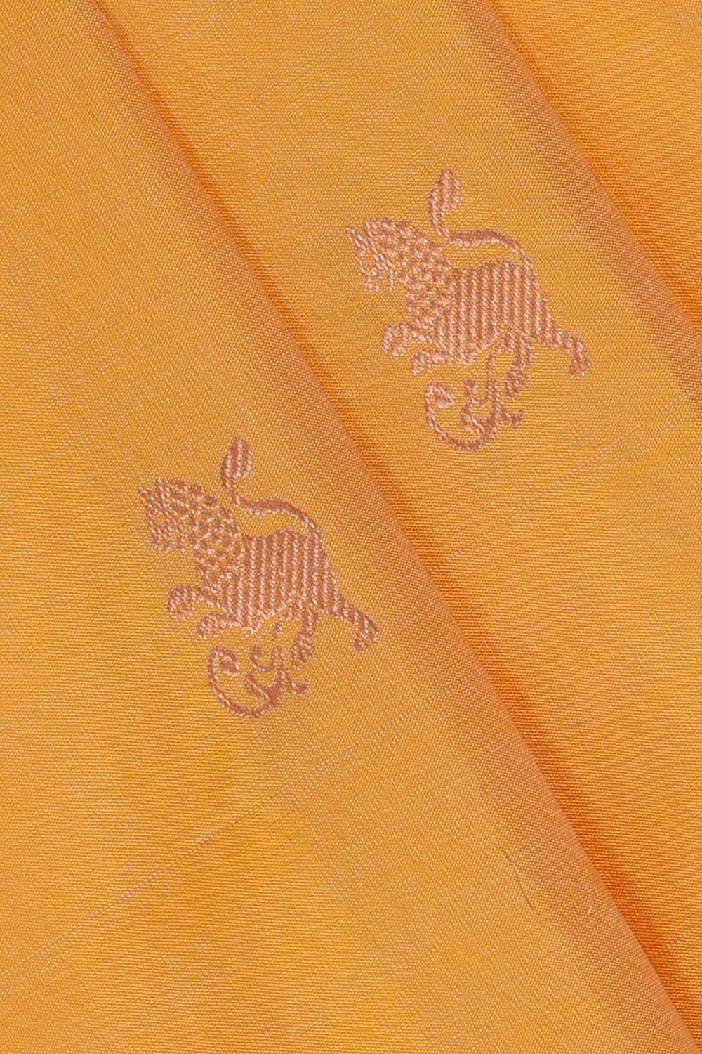 Kanchipattu Mustard Yellow Brocade Saree