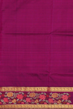 Image of Kanchipattu Pinkish Red Embroidered Saree