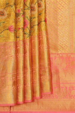 Collection of Kanchipattu Gold Embroidered Saree in a gallery layout