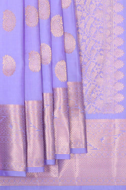 Collection of Kanchipattu Lavender Brocade Saree in a gallery layout