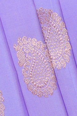 Collection of Kanchipattu Lavender Brocade Saree in a gallery layout