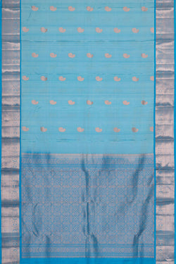 Collection of Kanchipattu Light Blue Brocade Saree in a gallery layout