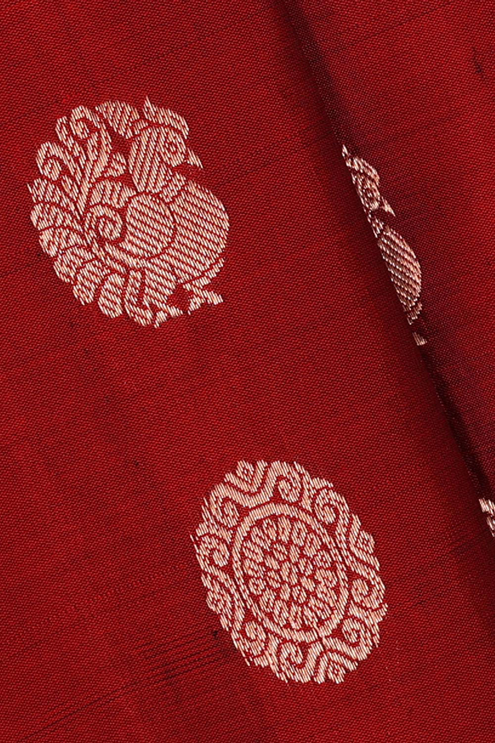 Collection of Kanchipattu Red Brocade Saree in a gallery layout