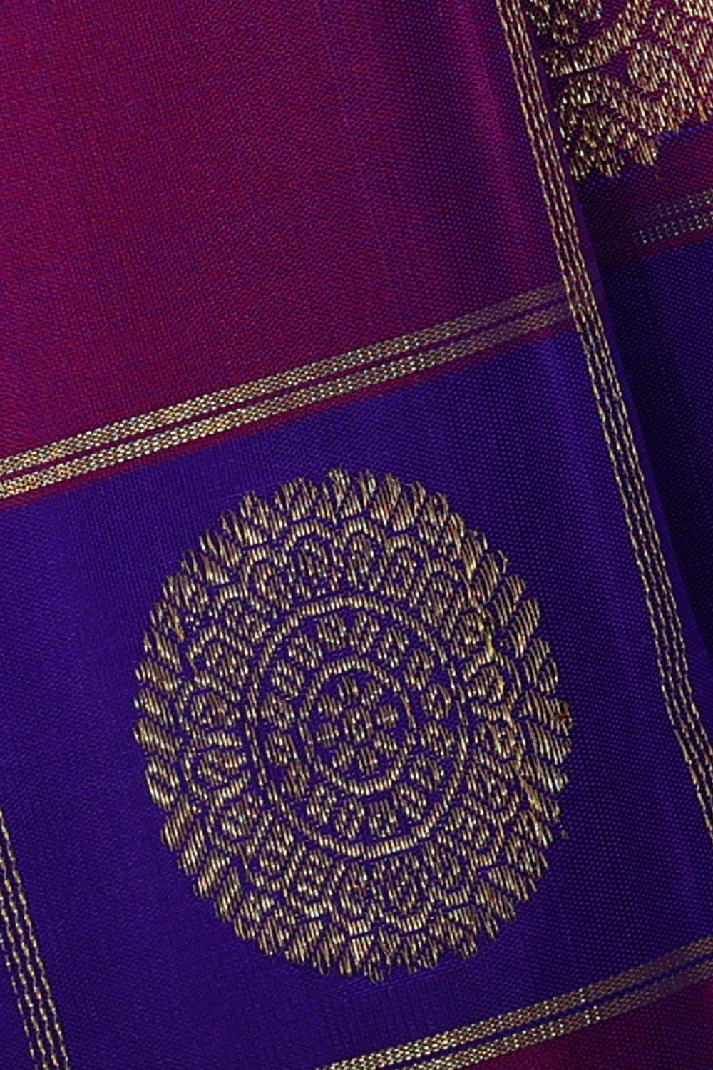 Kanchipattu Royal Blue Brocade Saree