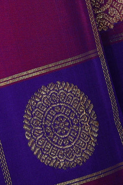 Image of Kanchipattu Royal Blue Brocade Saree