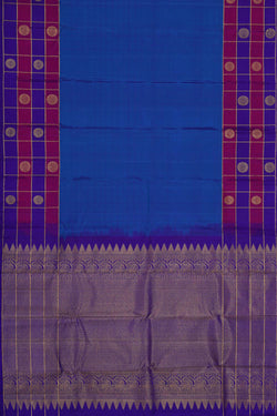 Image of Kanchipattu Royal Blue Brocade Saree