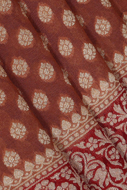 Image of Banarasi Georgette Light Brown Saree