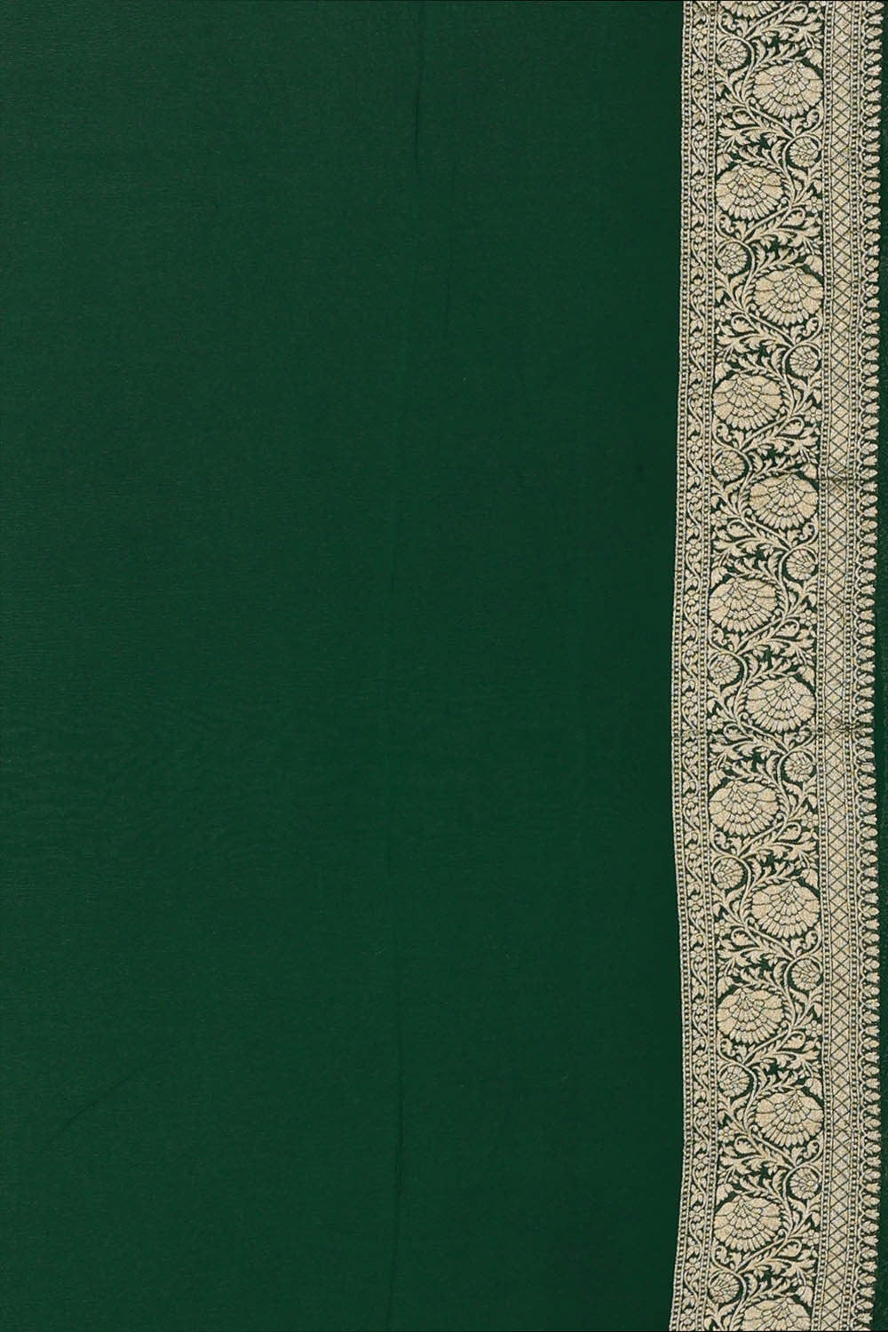 Banarasi Georgette Bottle Green Saree