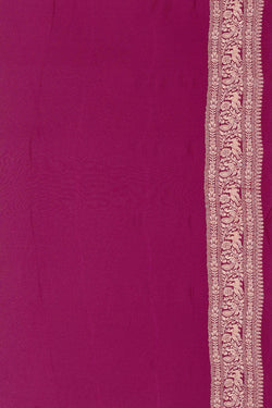 Image of Banarasi Georgette Deep Wine Saree