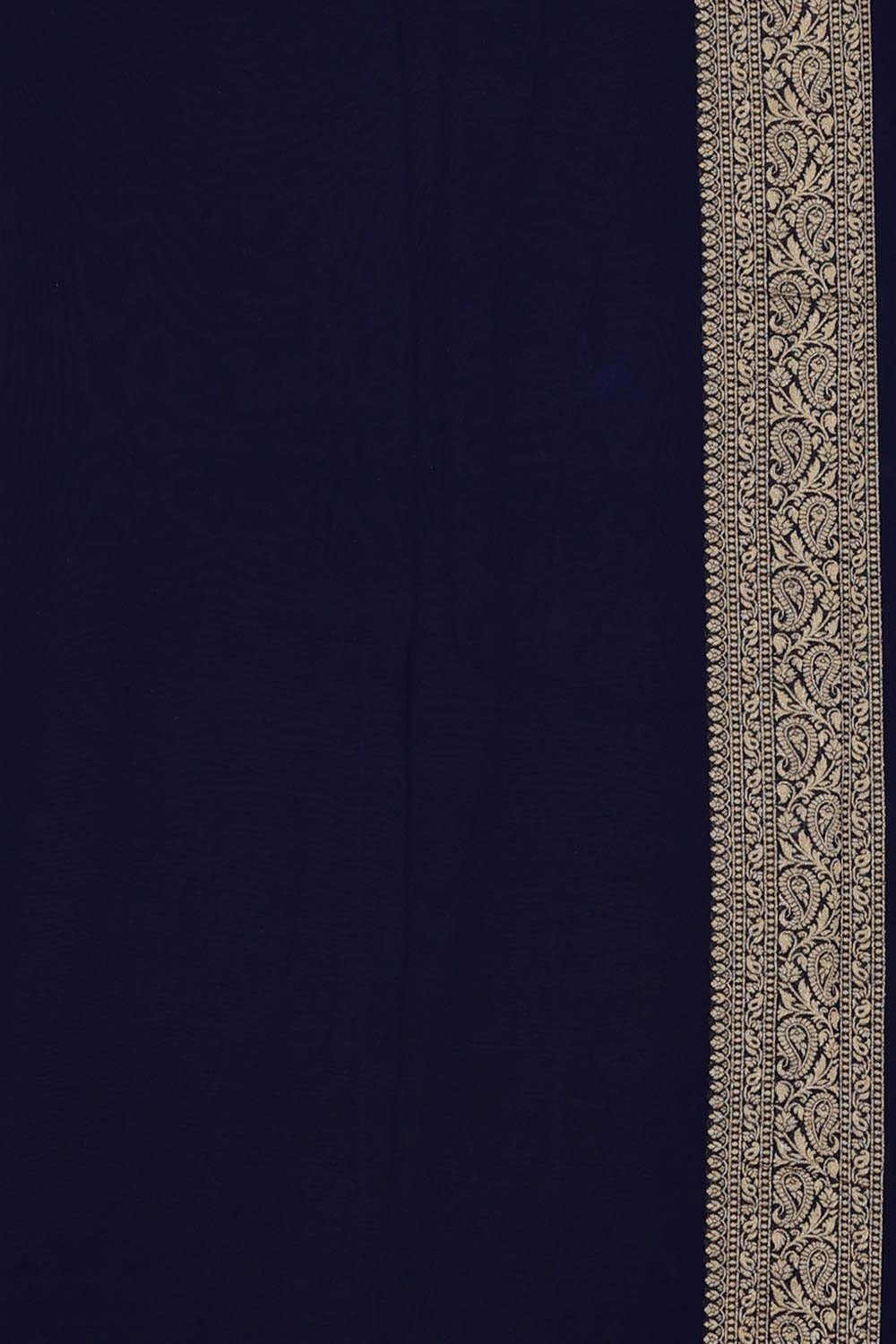 Banarasi Georgette Navy Blue Saree