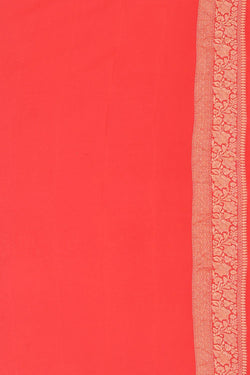 Image of Banarasi Georgette Dark Peach Saree