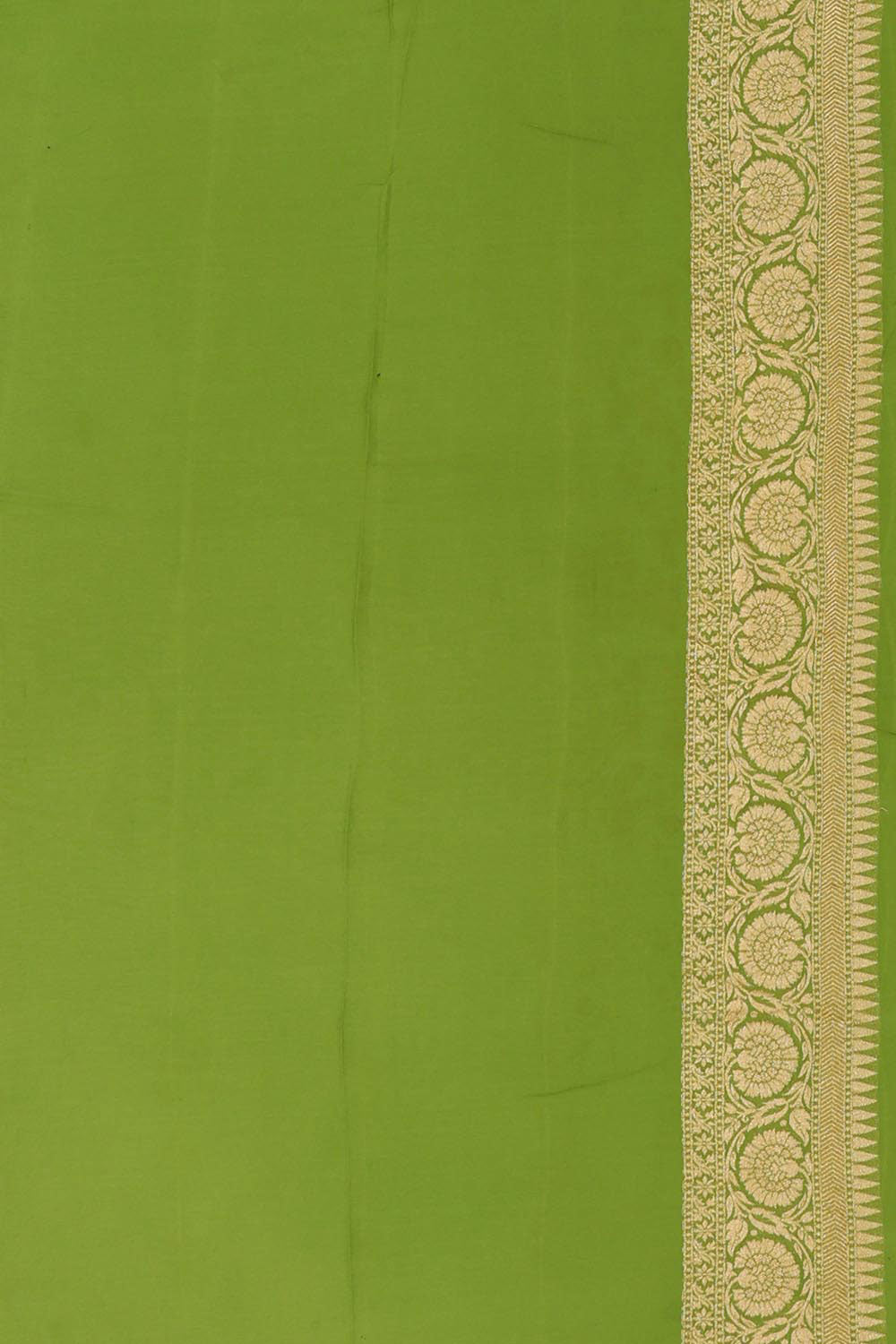 Banarasi Georgette Parrot Green Saree