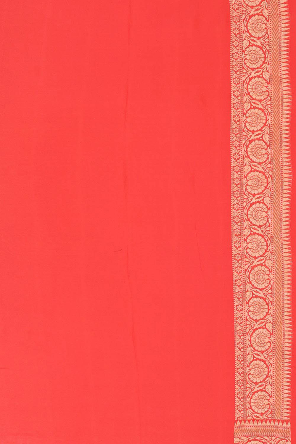 Collection of Banarasi Georgette Dark Peach Saree in a gallery layout