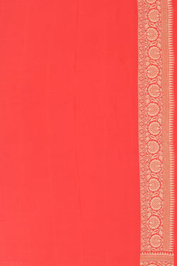 Collection of Banarasi Georgette Dark Peach Saree in a gallery layout