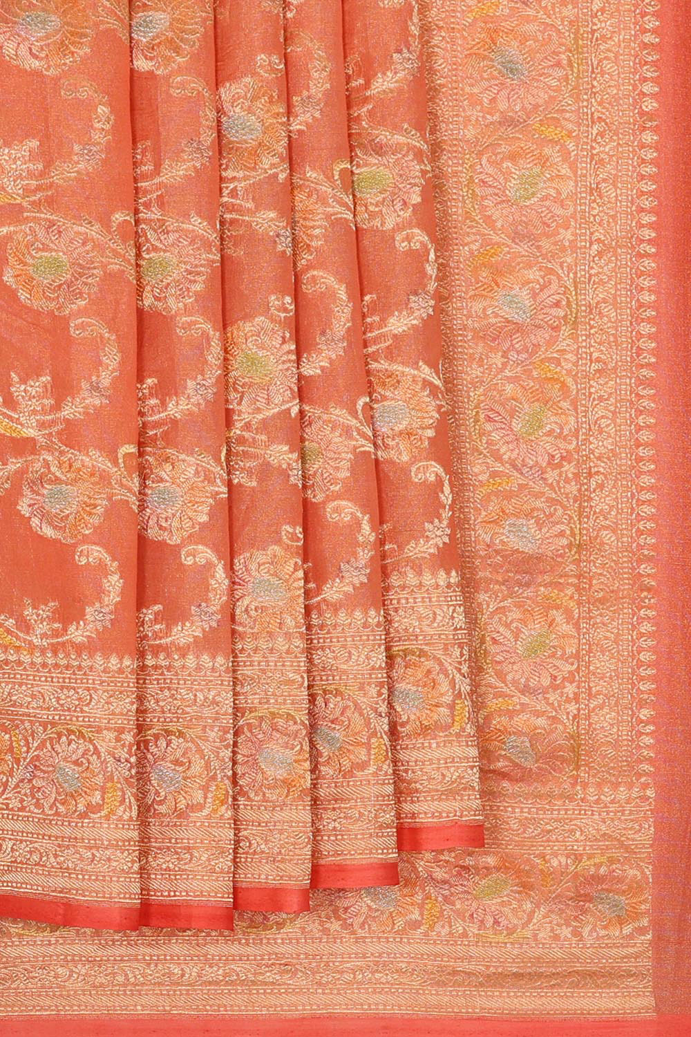 Collection of Banarasi Silk Peach Saree in a gallery layout