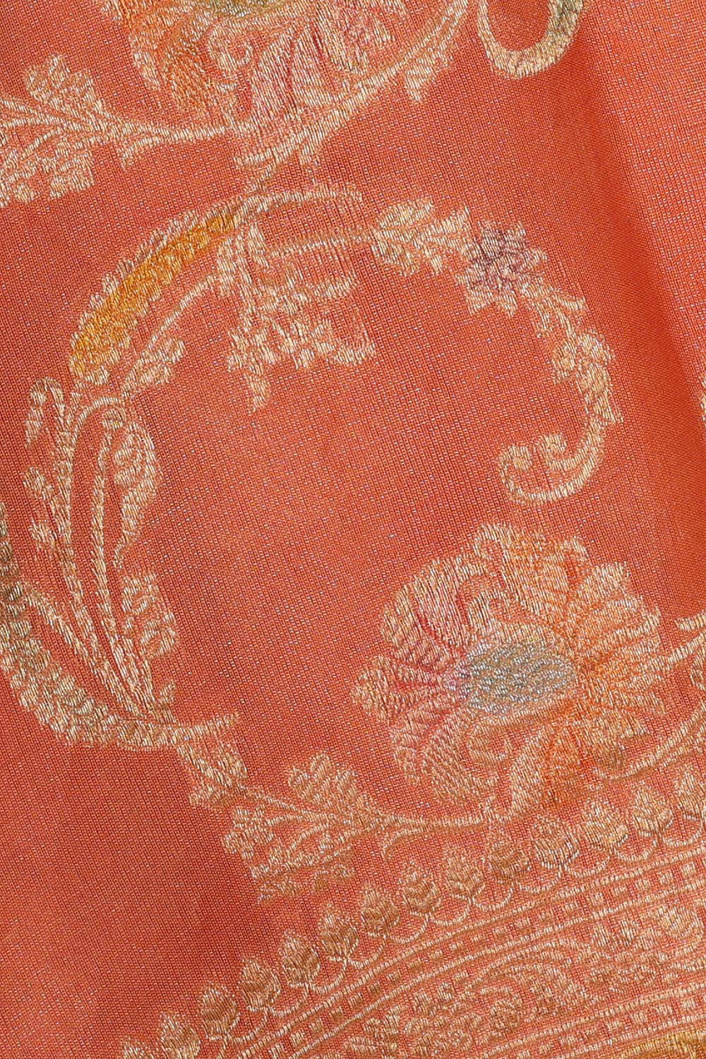 Collection of Banarasi Silk Peach Saree in a gallery layout