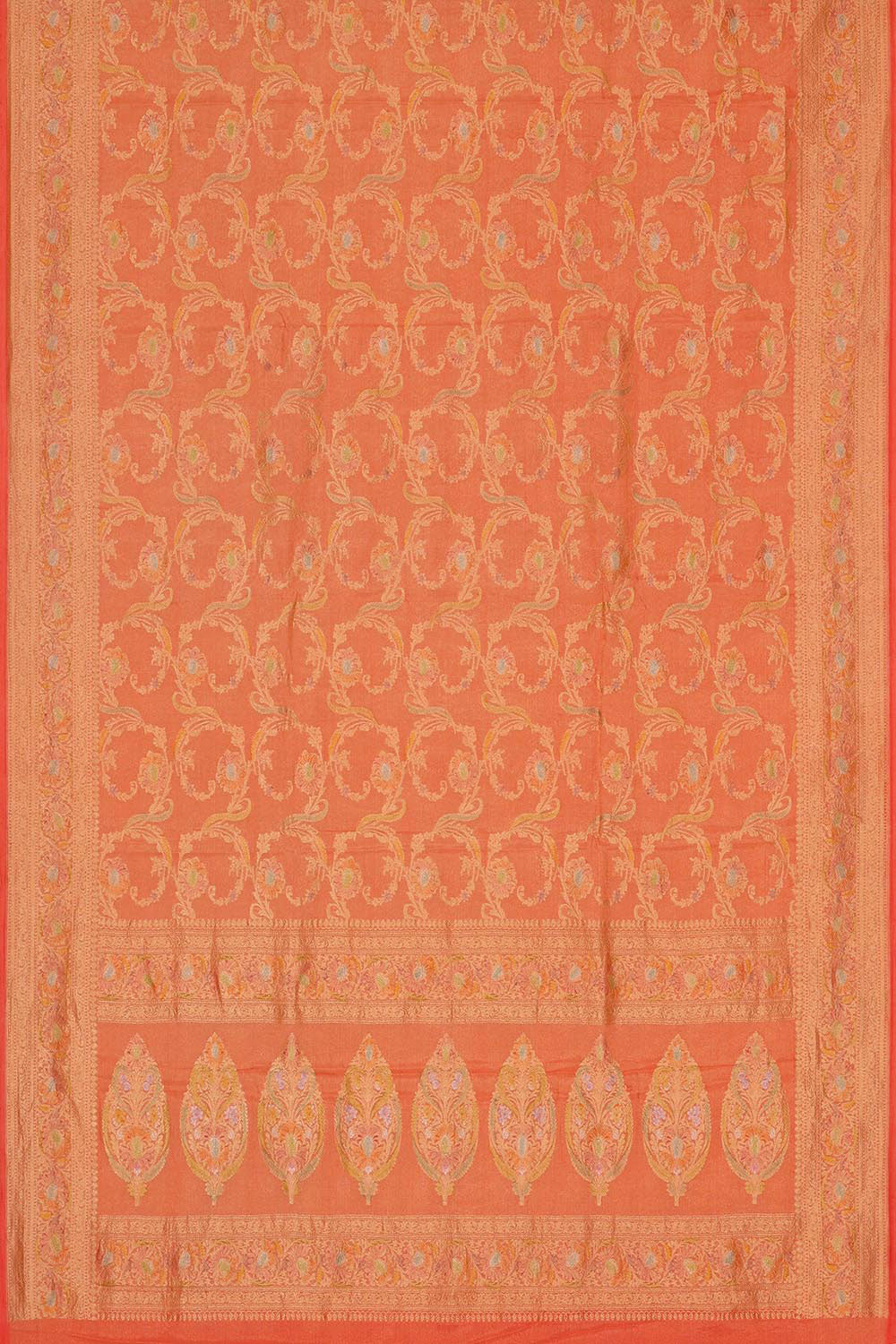 Collection of Banarasi Silk Peach Saree in a gallery layout