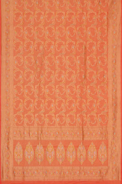 Collection of Banarasi Silk Peach Saree in a gallery layout