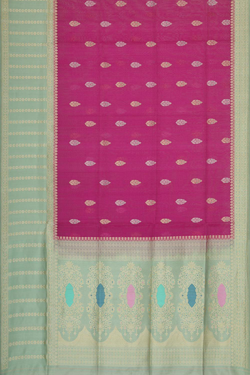 Banarasi Kora Magenta Saree