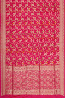 Collection of Banarasi Silk Rani Pink Saree in a gallery layout