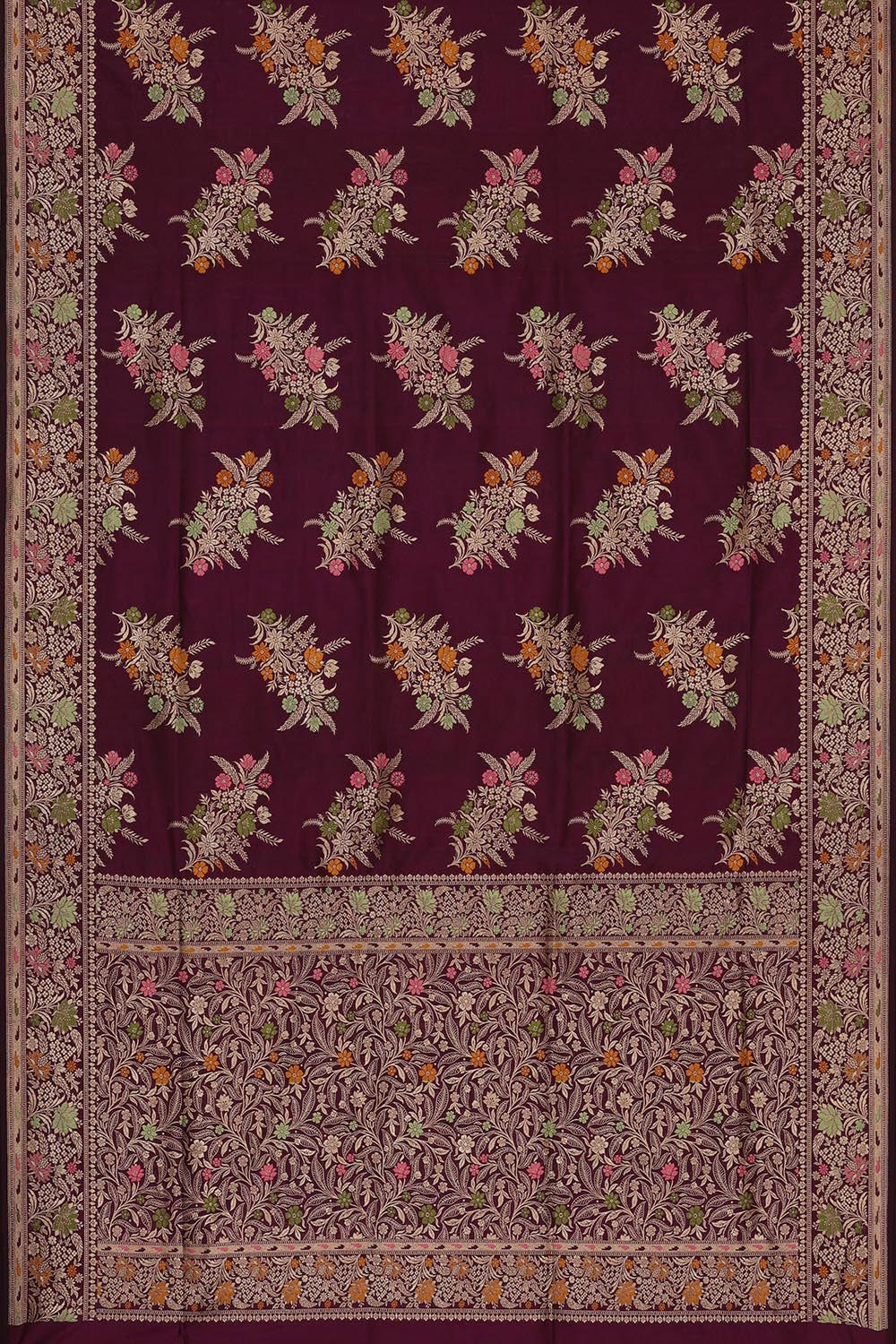 Banarasi Katan Silk Violet Saree