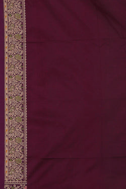 Image of Banarasi Katan Silk Violet Saree