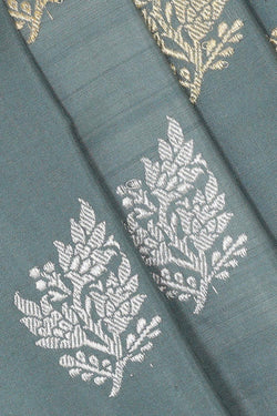 Image of Banarasi Silk Grey Saree