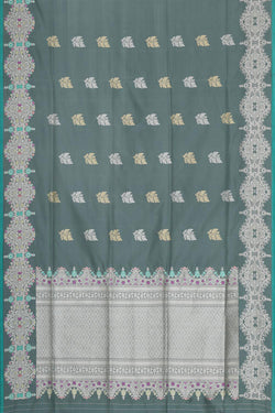 Image of Banarasi Silk Grey Saree