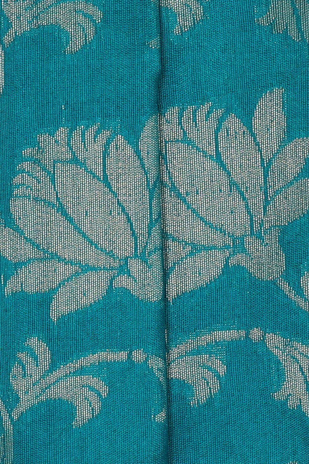 Collection of Banarasi Silk Teal Blue Saree in a gallery layout