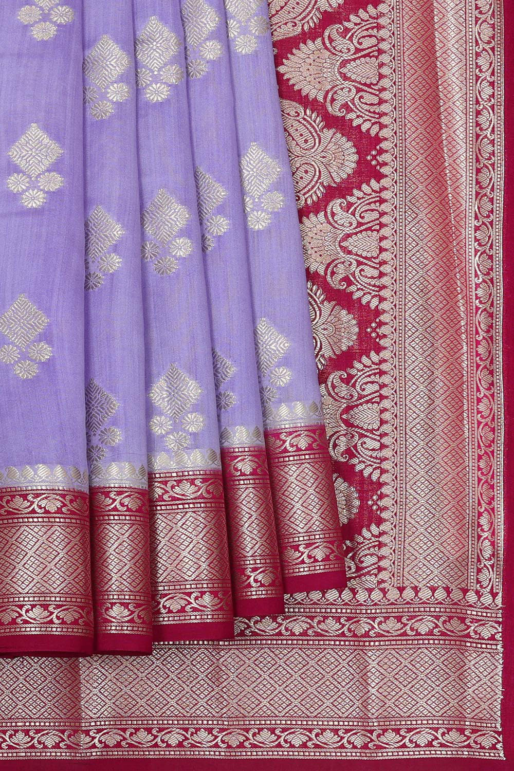 Banarasi Chiniya Silk Lavender Saree