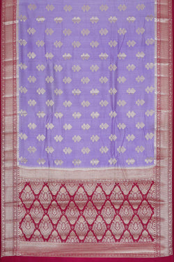 Image of Banarasi Chiniya Silk Lavender Saree