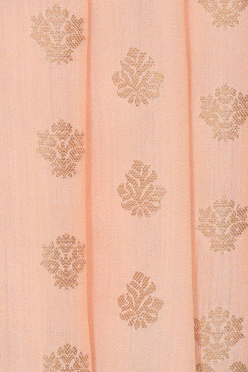 Banarasi Chiniya Silk Light Peach Saree