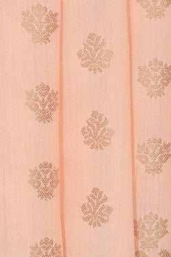 Image of Banarasi Chiniya Silk Light Peach Saree