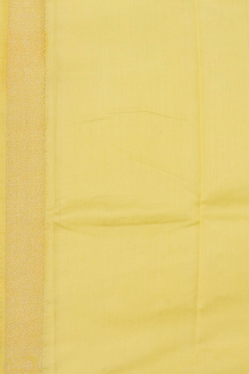 Banarasi Chiniya Silk Light Yellow Saree