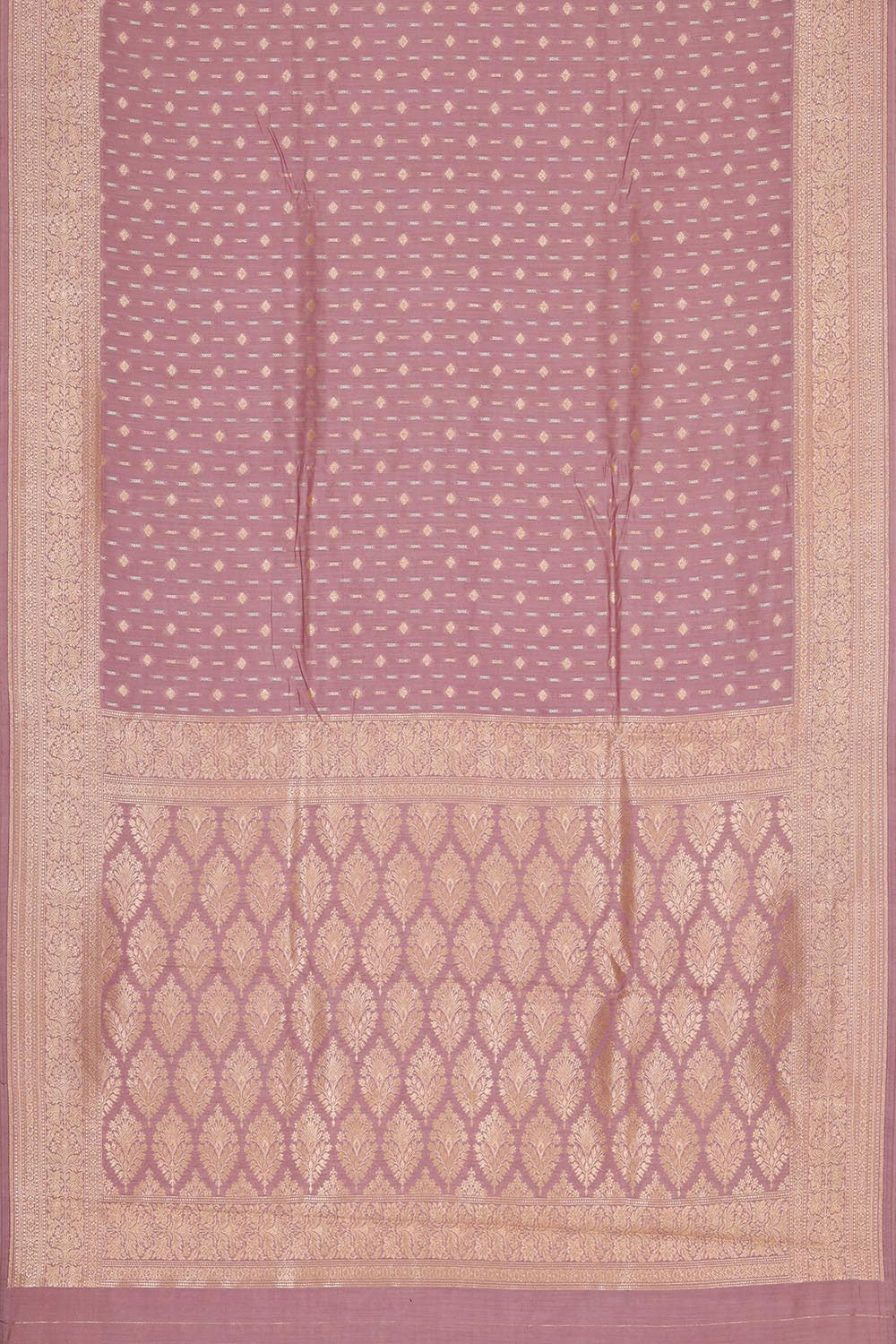 Collection of Banarasi Chiniya Silk Onion Pink Saree in a gallery layout