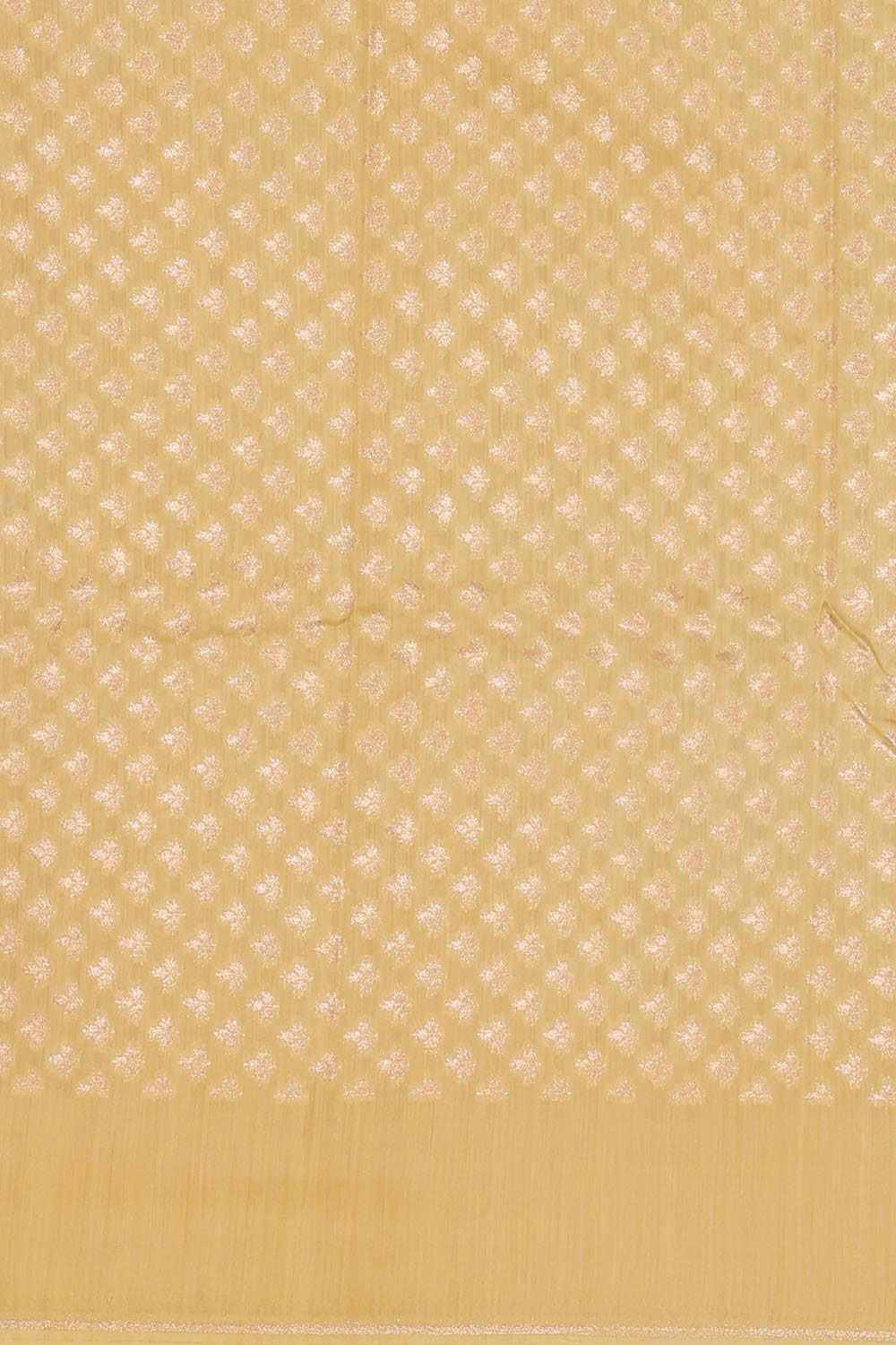 Collection of Banarasi Chiniya Silk Light Yellow Saree in a gallery layout