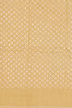 Collection of Banarasi Chiniya Silk Light Yellow Saree in a gallery layout