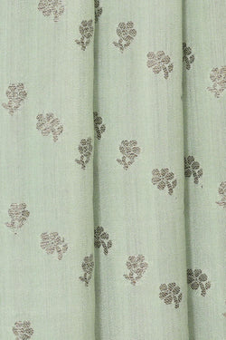 Collection of Banarasi Chiniya Silk Light Mint Green Saree in a gallery layout