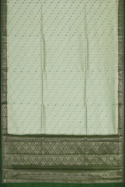 Collection of Banarasi Chiniya Silk Light Mint Green Saree in a gallery layout