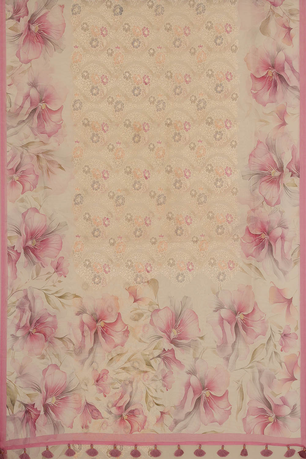 Image of Beige Embroidery Saree