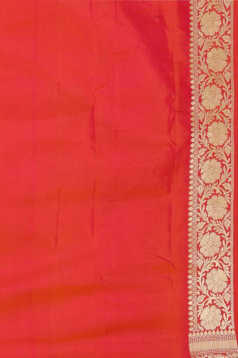 Banarasi Silk Reddish Orange Saree